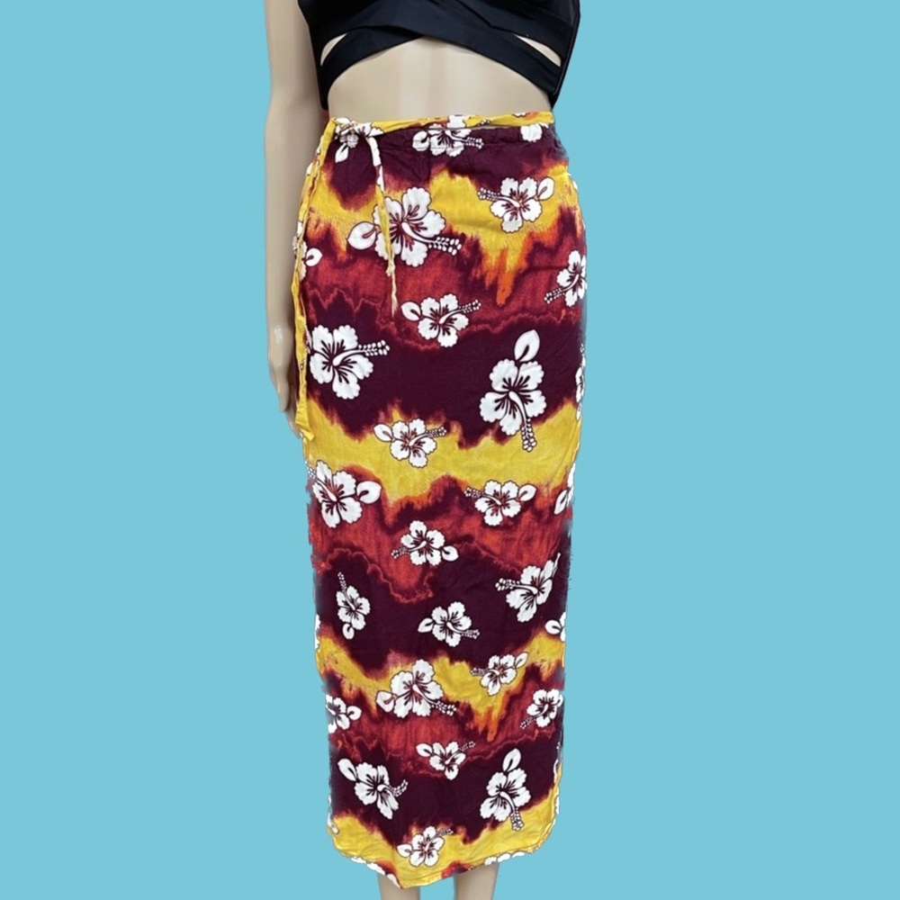 Koko Knot Beach Tropical Polynesian Sarong coverup OSFM